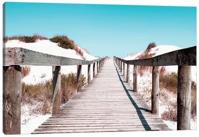 Boardwalk on the Beach Canvas Art Print - Welcome to Portugal