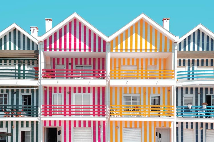 Four Houses of Striped Colors by Philippe Hugonnard wall art