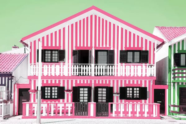 Costa Nova: Pink Striped House by Philippe Hugonnard