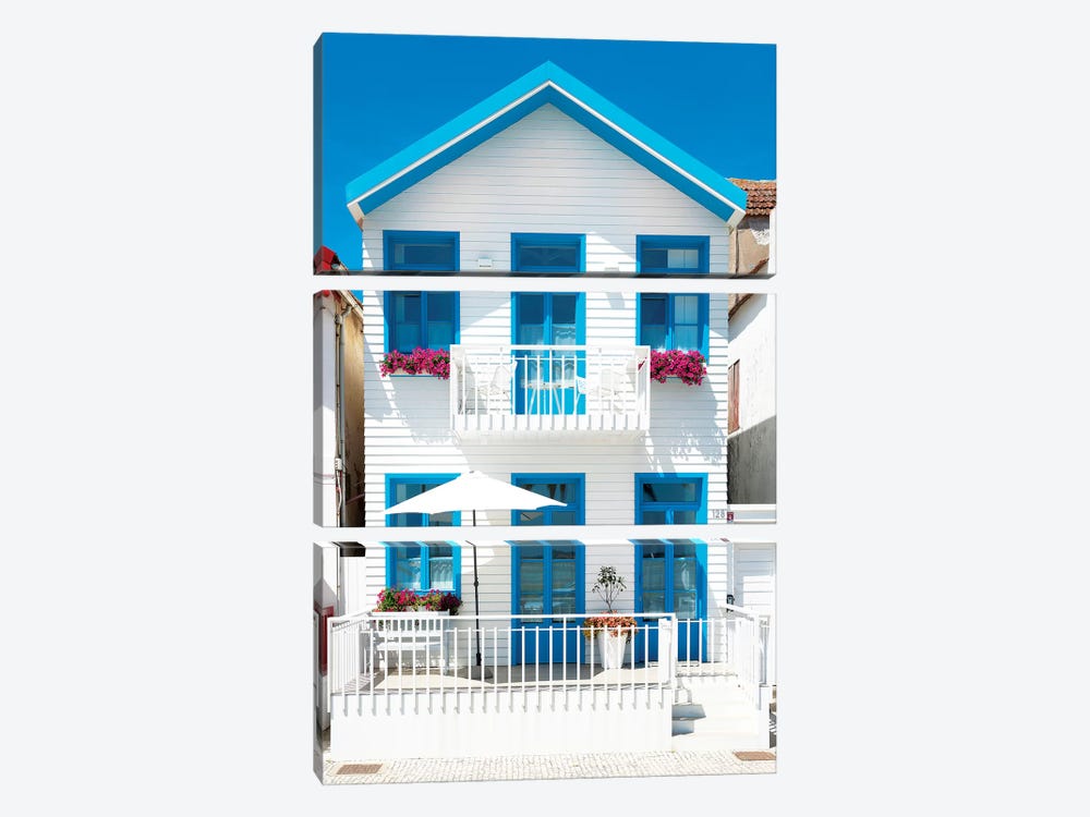 White House and Blue Windows by Philippe Hugonnard 3-piece Canvas Print