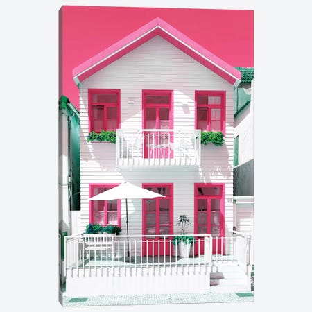 White House and Pink Windows Canvas Print #PHD597} by Philippe Hugonnard Canvas Art Print