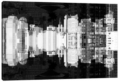 Times Square Buildings - Infrared Canvas Art Print - Double Exposure Photography