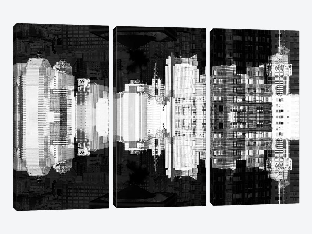 Times Square Buildings - Infrared by Philippe Hugonnard 3-piece Canvas Art