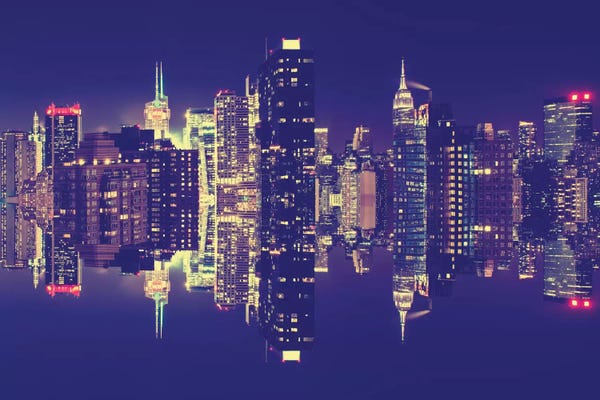 Double Exposure Photography: Manhattan Skyline by Philippe Hugonnard