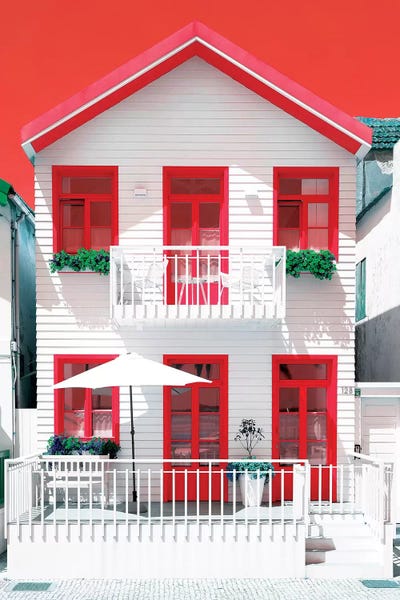 Costa Nova: White House and Red Windows by Philippe Hugonnard