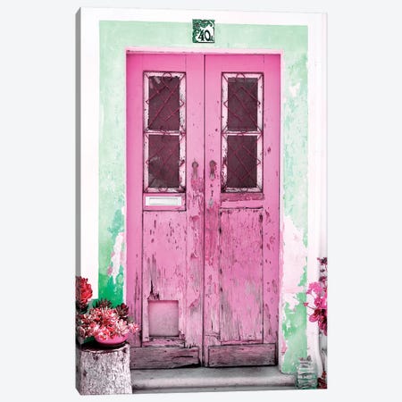 Old Pink Door Canvas Print #PHD606} by Philippe Hugonnard Canvas Art Print