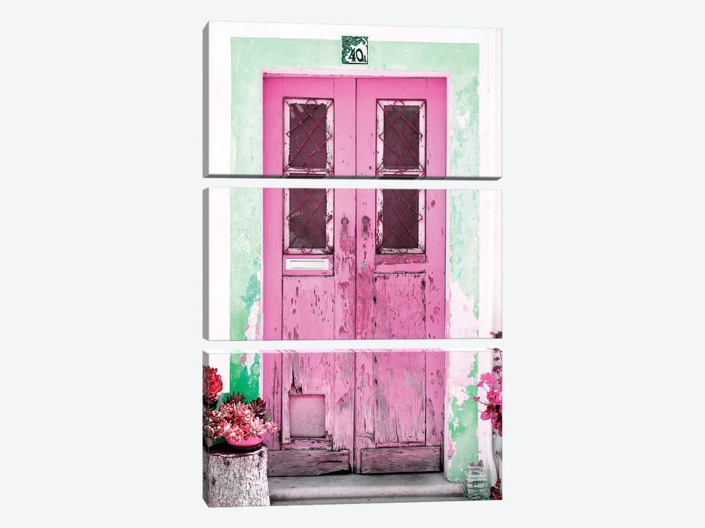 Old Pink Door by Philippe Hugonnard 3-piece Canvas Art