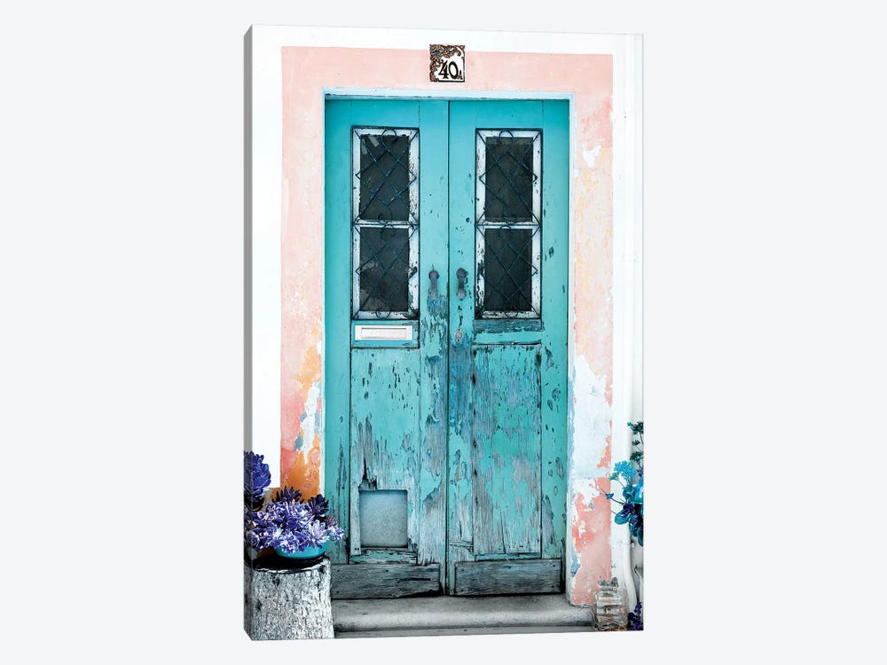 Old Turquoise Door by Philippe Hugonnard 1-piece Canvas Print