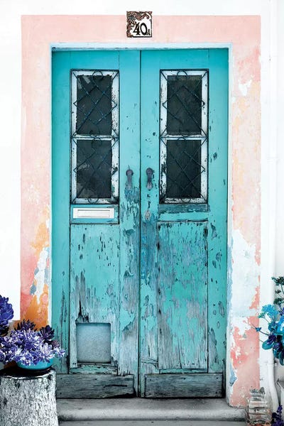 Portugal: Old Turquoise Door by Philippe Hugonnard