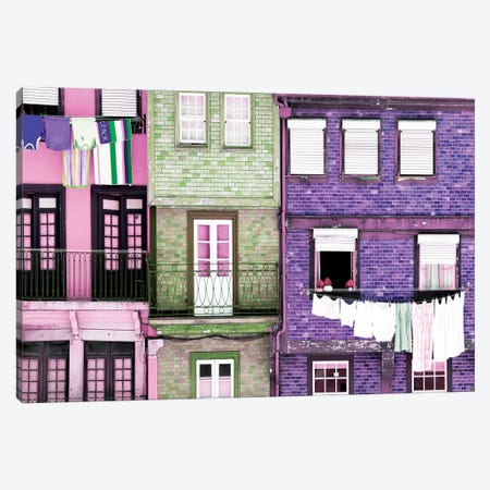 Beautiful Colorful Traditional Facades Canvas Print #PHD608} by Philippe Hugonnard Canvas Wall Art