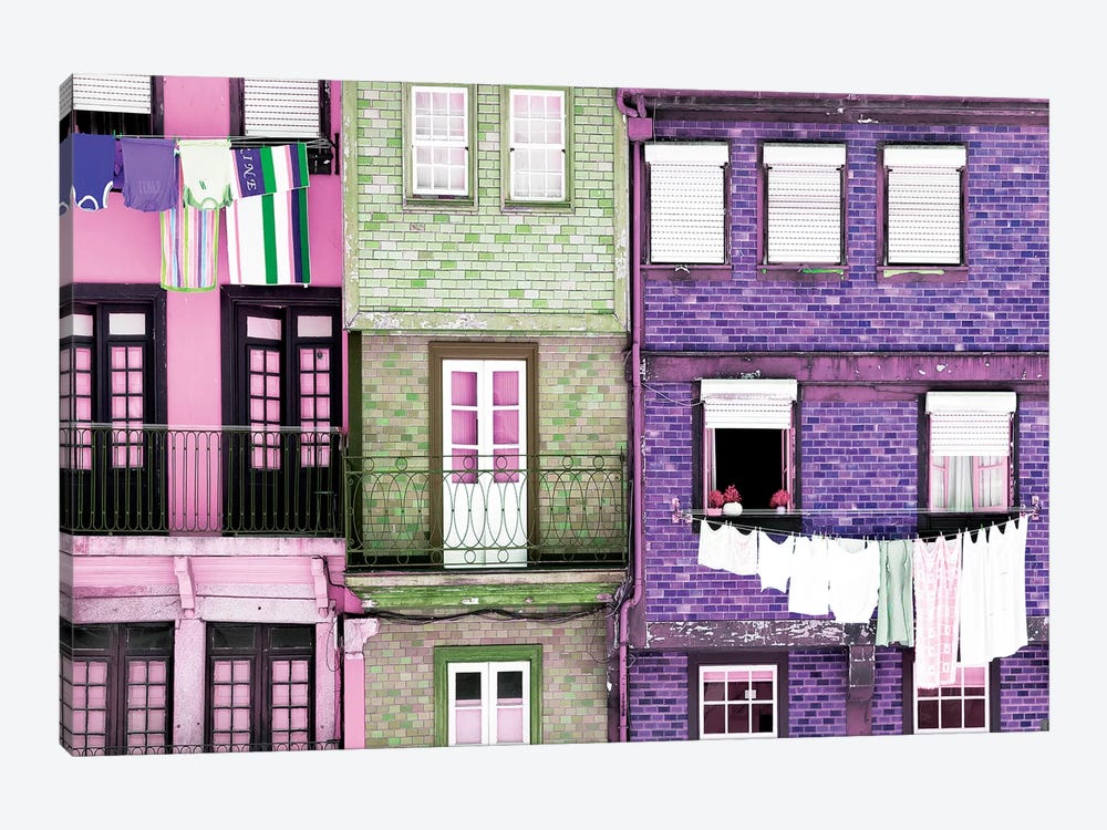 Beautiful Colorful Traditional Facades by Philippe Hugonnard 1-piece Canvas Artwork