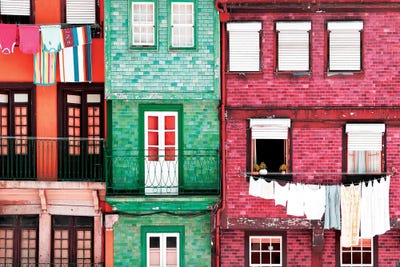 Beautiful Colorful Traditional Facades II by Philippe Hugonnard multi panel art