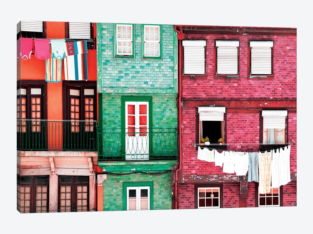 Beautiful Colorful Traditional Facades II 1-piece Art Print