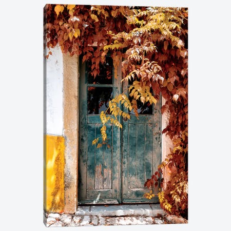 Old Door with Fall Colors Canvas Print #PHD623} by Philippe Hugonnard Canvas Wall Art