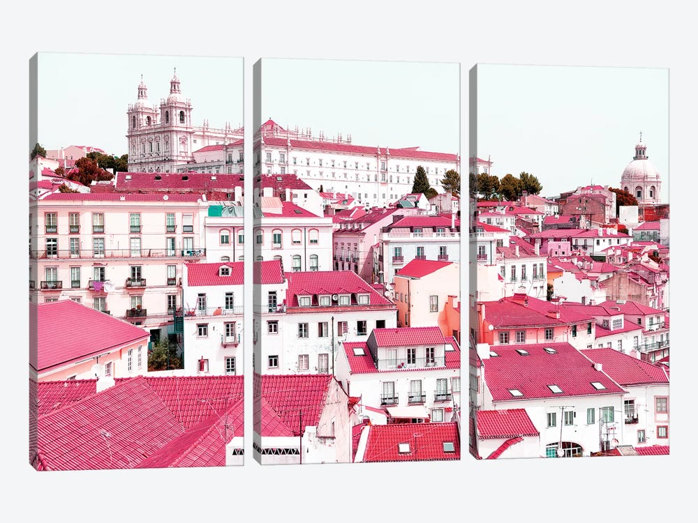 Incredible Lisbon Pink by Philippe Hugonnard 3-piece Canvas Art
