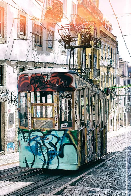 Lisbon Bica Tram Graffiti