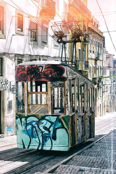 Portugal: Lisbon Bica Tram Graffiti by Philippe Hugonnard