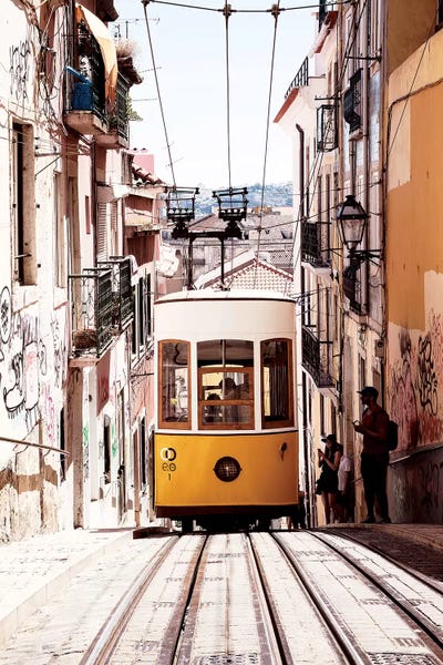 Streets: Bica Yellow Tram by Philippe Hugonnard