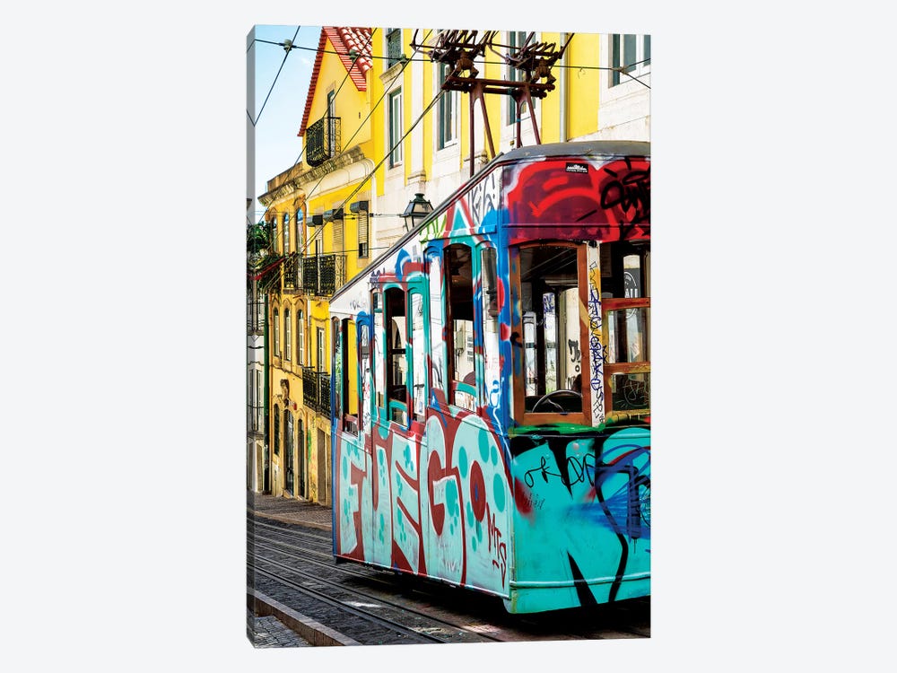 Graffiti Tramway Lisbon by Philippe Hugonnard 1-piece Canvas Art