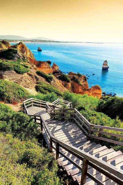 Stairs to Camilo Beach at Sunset