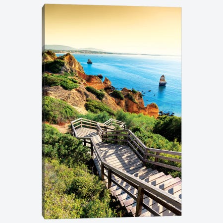 Stairs to Camilo Beach at Sunset Canvas Print #PHD630} by Philippe Hugonnard Art Print