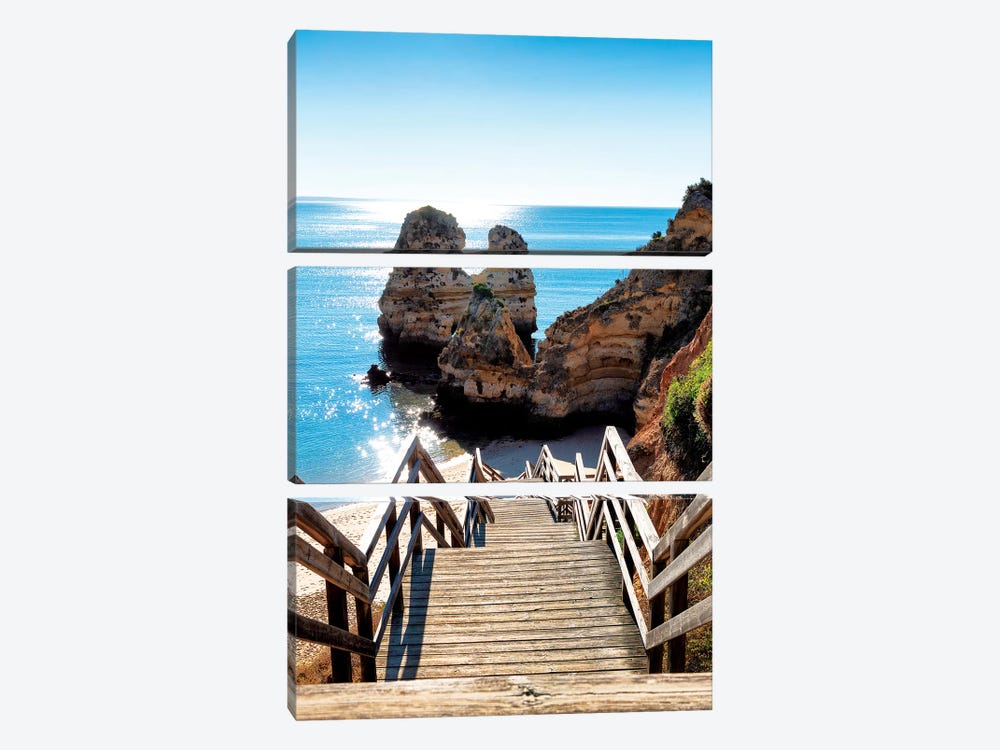 Stairs to the Beach by Philippe Hugonnard 3-piece Canvas Artwork