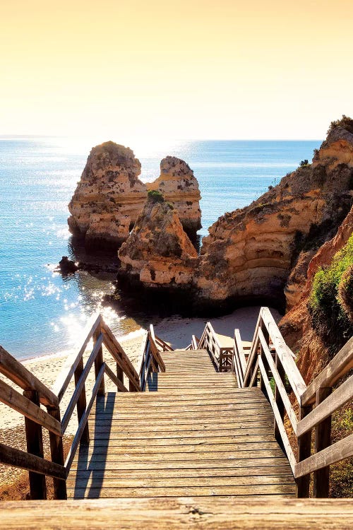 Stairs to the Beach at Sunset