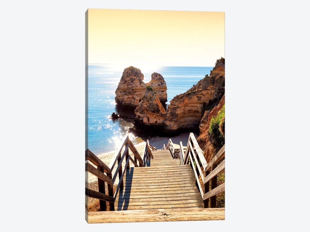 Stairs to the Beach at Sunset by Philippe Hugonnard 1-piece Canvas Print