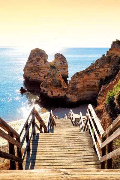 Portugal: Stairs to the Beach at Sunset by Philippe Hugonnard