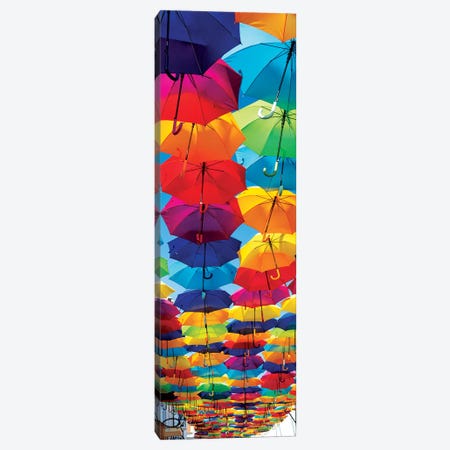 Colourful Umbrellas Canvas Print #PHD637} by Philippe Hugonnard Canvas Wall Art
