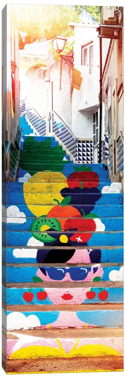 Tropical Staircase Canvas Art Print - Stairs & Staircases