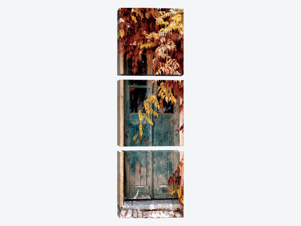 Old Door with Fall Colors 3-piece Canvas Print