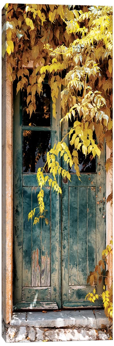 Old Door with Fall Colors II Canvas Art Print - Portugal Art