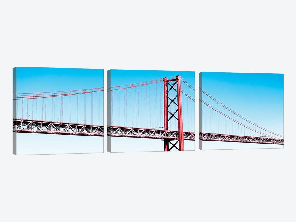The Lisbon Bridge Pop Art by Philippe Hugonnard 3-piece Canvas Art Print