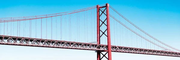Lisbon: The Lisbon Bridge Pop Art by Philippe Hugonnard