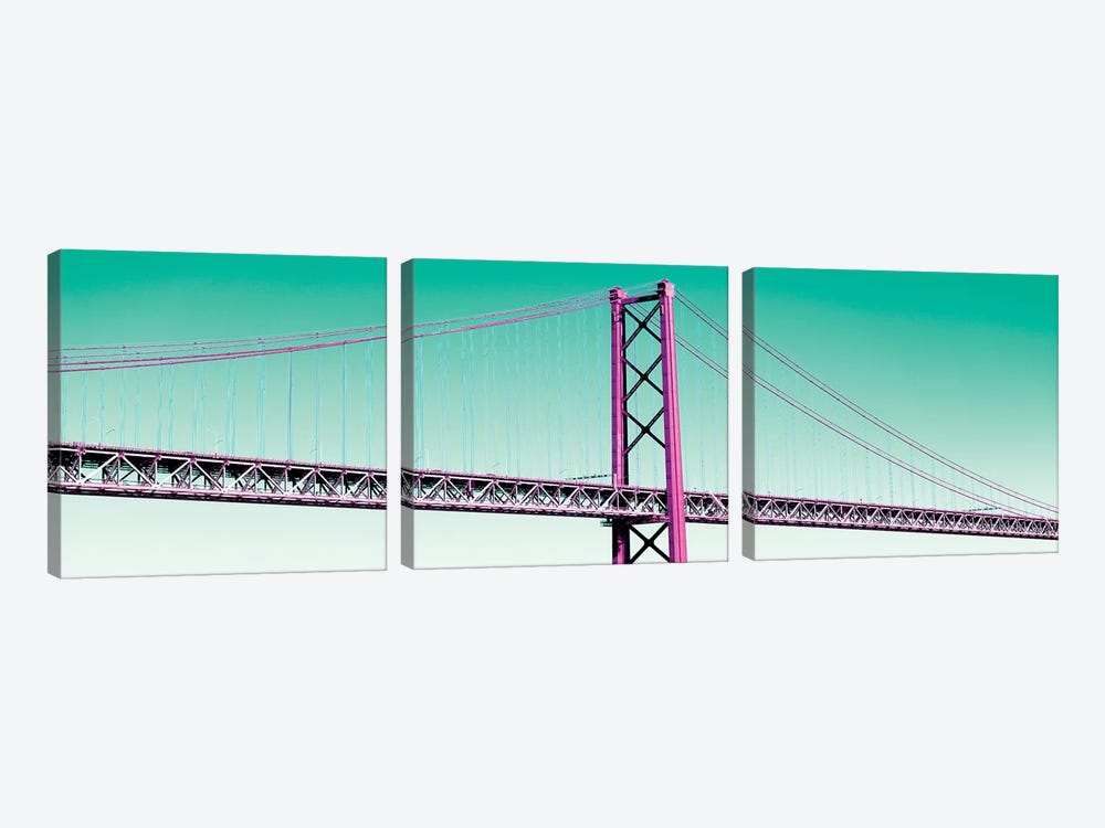 The Lisbon Bridge Pop Art III by Philippe Hugonnard 3-piece Canvas Artwork