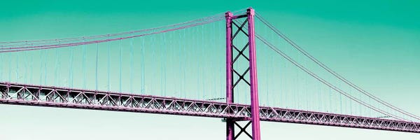 Color Pop Photography: The Lisbon Bridge Pop Art III by Philippe Hugonnard