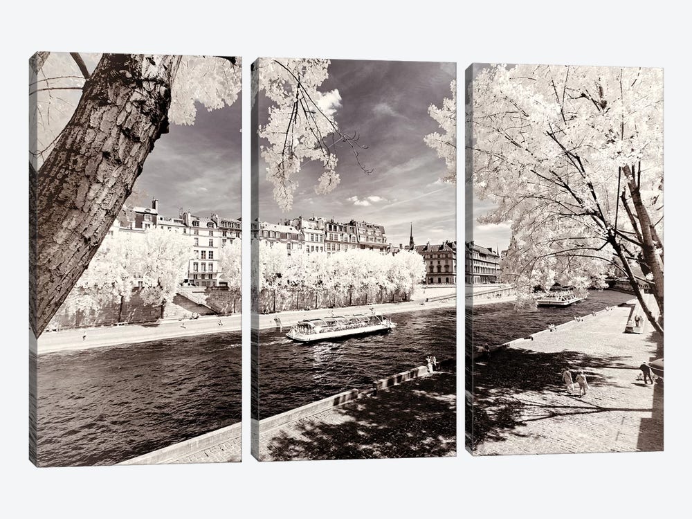 Along The Seine Banks by Philippe Hugonnard 3-piece Art Print