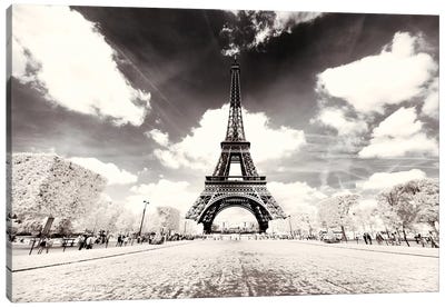 His Majesty Eiffel Canvas Art Print - Paris Winter White Collection