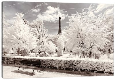 Icy Winter Canvas Art Print - Paris Winter White Collection