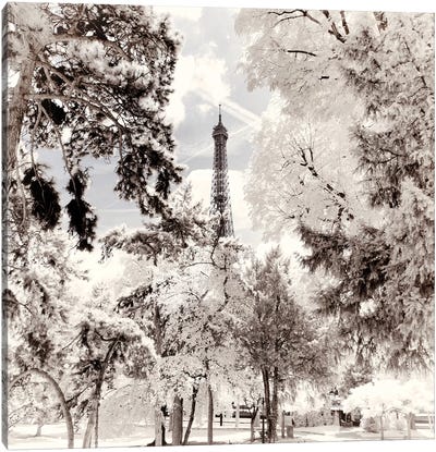 Snowy Peaks Canvas Art Print - The Eiffel Tower