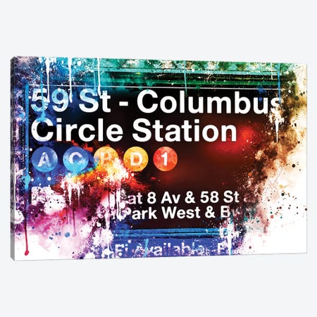 59 St Columbus Circle Station Canvas Print #PHD698} by Philippe Hugonnard Canvas Art Print