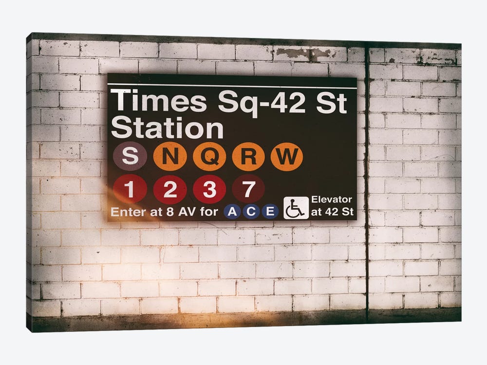 Subway Times Square - 42 St Station by Philippe Hugonnard 1-piece Canvas Print