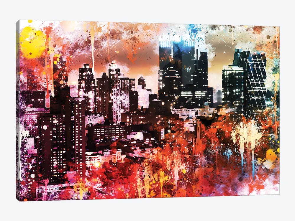 Black Skyscrapers by Philippe Hugonnard 1-piece Canvas Print