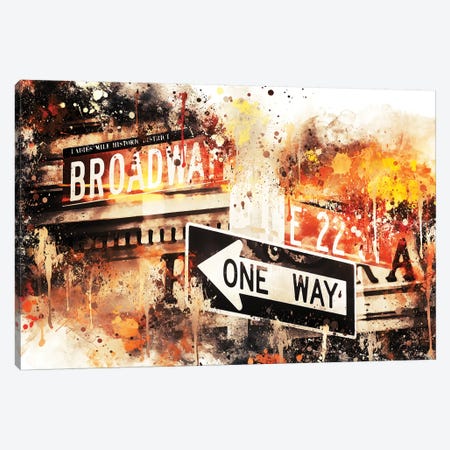 Broadway One Way Canvas Print #PHD703} by Philippe Hugonnard Art Print