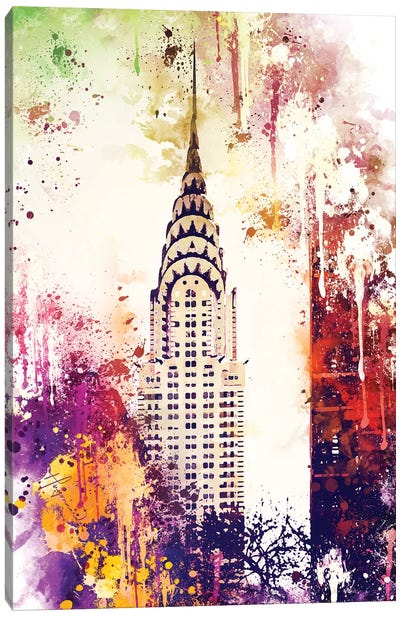 Chrysler Building Canvas Art Print - NYC Watercolor