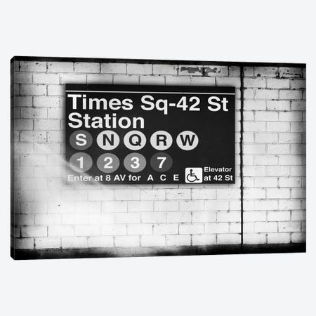 Subway Times Square - 42 Street Station - BW Canvas Print #PHD70} by Philippe Hugonnard Canvas Art Print