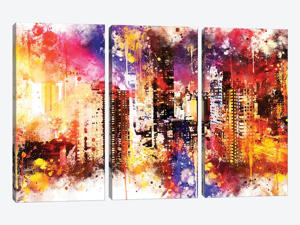 Color Explosion by Philippe Hugonnard 3-piece Canvas Art Print