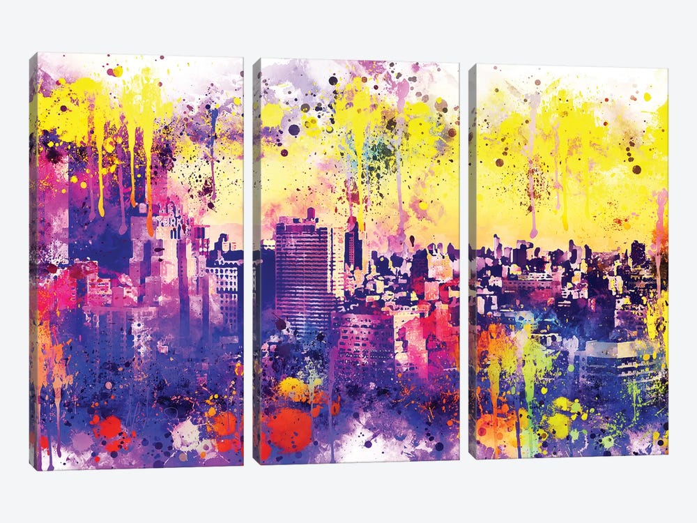 Colorful Midtown by Philippe Hugonnard 3-piece Canvas Art