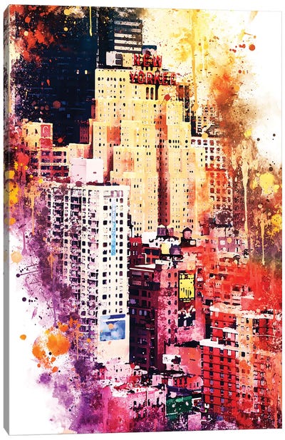 District Canvas Art Print - NYC Watercolor